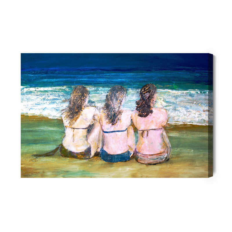Ljuddämpande tavla - Three women at the seaside