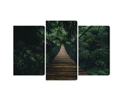 Ljuddämpande tavla - Wooden suspension bridge