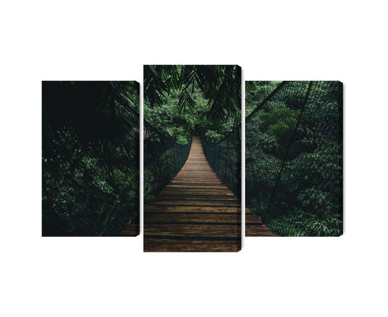 Ljuddämpande tavla - Wooden suspension bridge