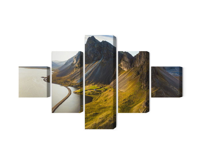 Ljuddämpande tavla - 3d aerial view of icelandic