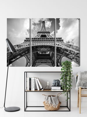 Ljuddämpande tavla - Paris eiffel tower black