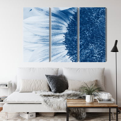 Ljuddämpande tavla - Blue sunflower on a macro