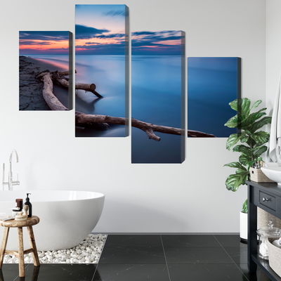 Ljuddämpande tavla - The sea landscape at evening