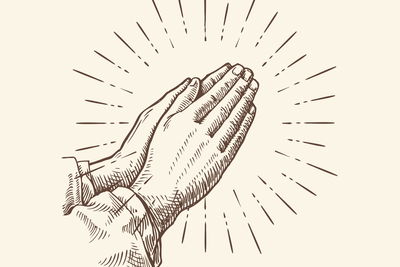 Ljuddämpande tavla - Hands folded in prayer