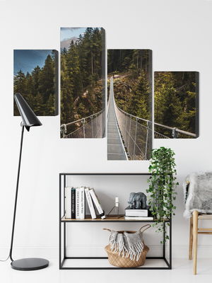 Ljuddämpande tavla - Suspension bridge in a 3d