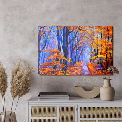 Ljuddämpande tavla - Blue-orange forest