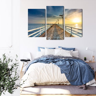 Ljuddämpande tavla - Wooden pier on the baltic sea