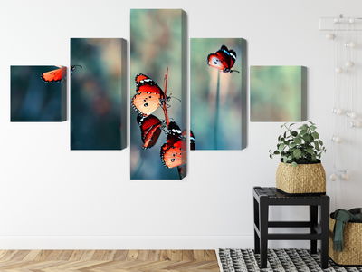 Ljuddämpande tavla - Colorful butterflies