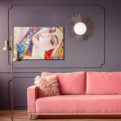 Ljuddämpande tavla - Colorful portrait of a young