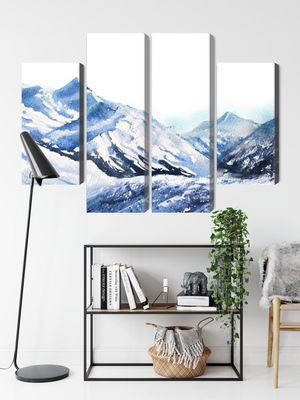 Ljuddämpande tavla - Watercolor mountain peak