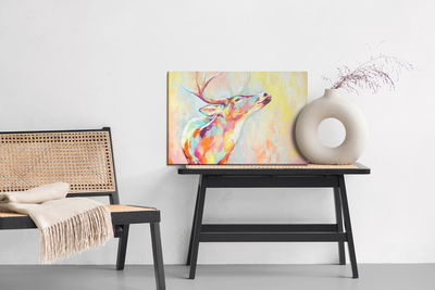 Ljuddämpande tavla - Watercolor painted colorful