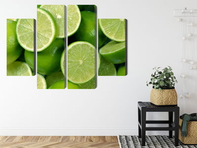 Ljuddämpande tavla - Lime halves