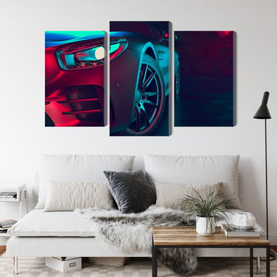 Ljuddämpande tavla - Front of a 3d sports car