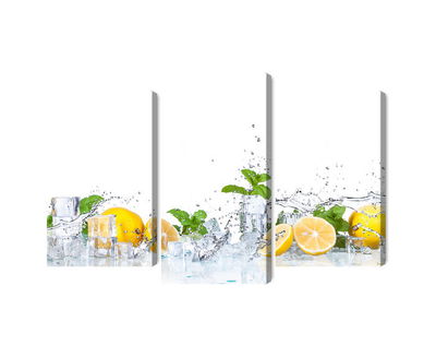 Ljuddämpande tavla - Mint leaves with lemons