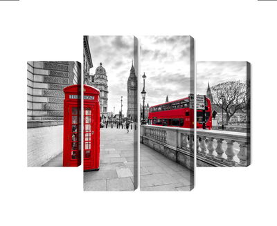 Ljuddämpande tavla - Red phone booth in London