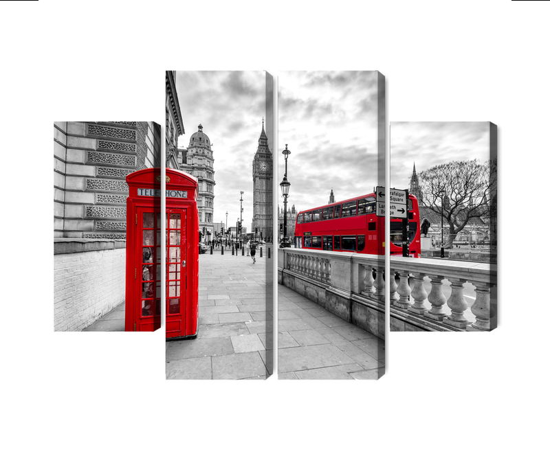 Ljuddämpande tavla - Red phone booth in London