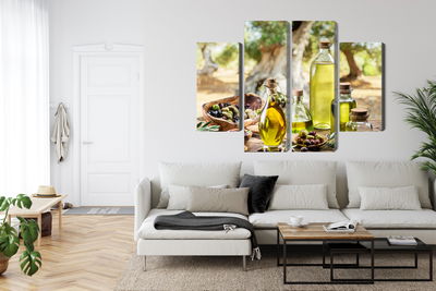 Ljuddämpande tavla - Oil bottles