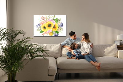 Ljuddämpande tavla - A floral composition as if