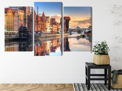 Ljuddämpande tavla - Gdansk motlawa at sunrise