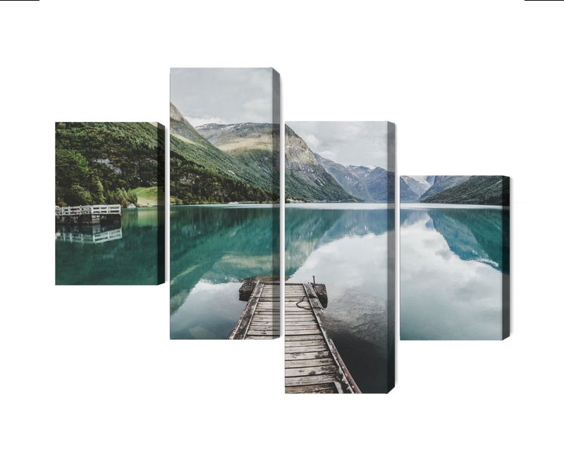 Ljuddämpande tavla - View of the lovatnet lake