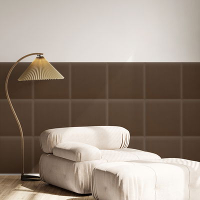 Firkantet lydabsorber med fløjlsstof