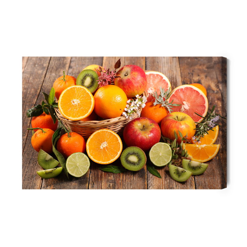 Ljuddämpande tavla - A basket of summer fruits