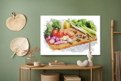 Ljuddämpande tavla - Vegetables with spices