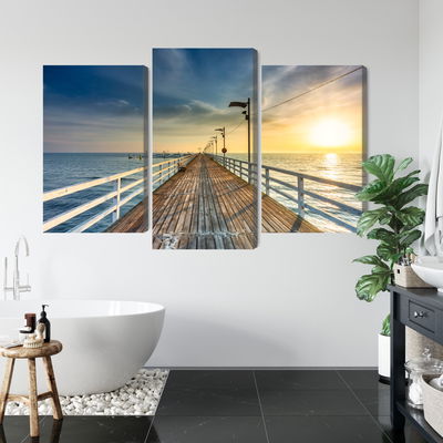 Ljuddämpande tavla - Wooden pier on the baltic sea