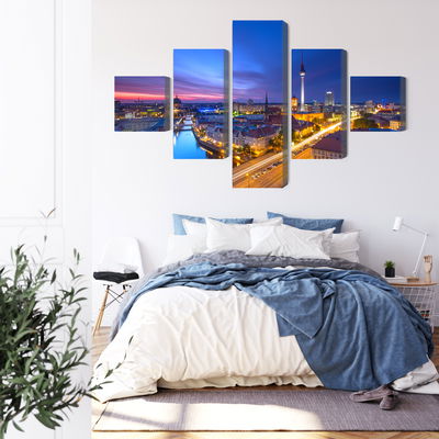 Ljuddämpande tavla - Berlin panorama at sunset