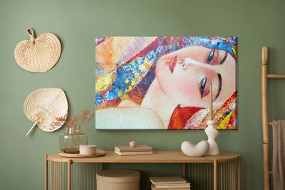 Ljuddämpande tavla - A colorful portrait