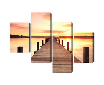 Ljuddämpande tavla - Sunset on the pier