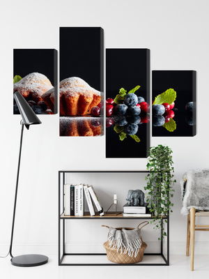 Ljuddämpande tavla - Muffins with fruits