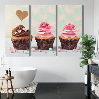 Ljuddämpande tavla - Cupcakes with cream