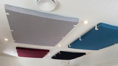 Ljudabsorbering till tak - PES ceiling fabric