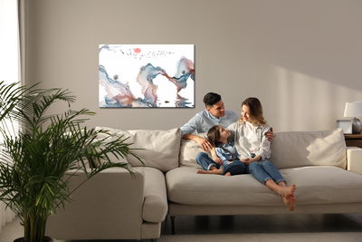 Ljuddämpande tavla - Colourful abstract landscape