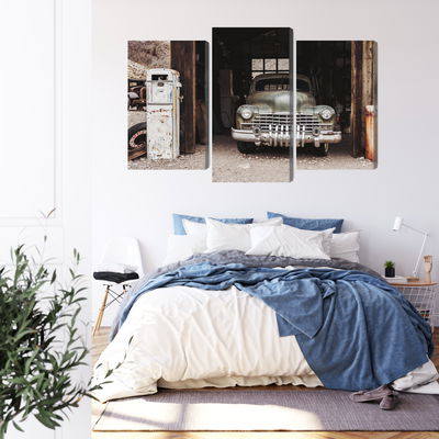 Ljuddämpande tavla - Old car in vintage style