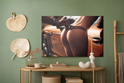 Ljuddämpande tavla - Woman in underwear against