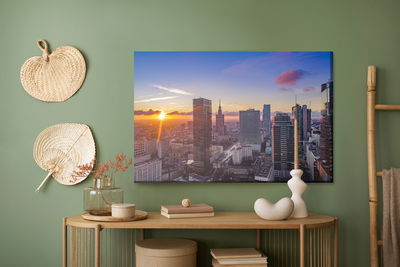 Ljuddämpande tavla - Sunset in Warsaw