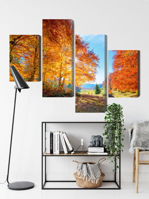 Ljuddämpande tavla - Colorful autumn trees