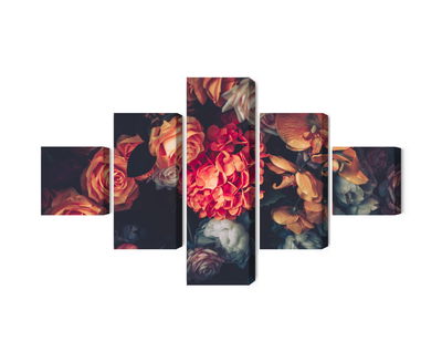 Ljuddämpande tavla - Colorful flowers for vintage