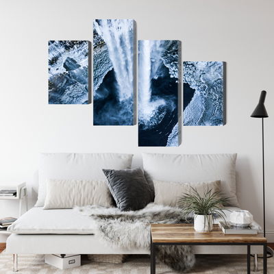 Ljuddämpande tavla - Winter waterfall