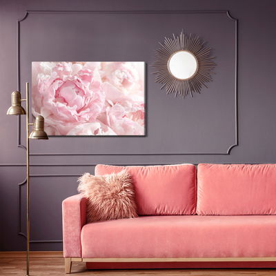 Ljuddämpande tavla - Peonies in light pink