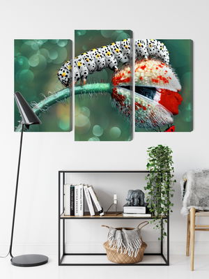 Ljuddämpande tavla - A caterpillar and a ladybug