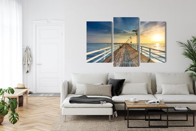Ljuddämpande tavla - Wooden pier on the baltic sea