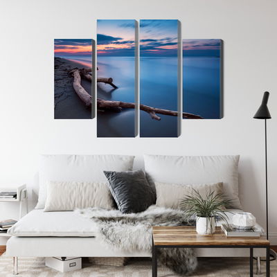 Ljuddämpande tavla - The sea landscape at evening