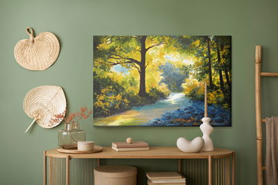 Ljuddämpande tavla - A forest landscape as if