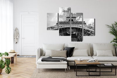 Ljuddämpande tavla - Paris eiffel tower black