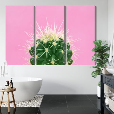 Ljuddämpande tavla - Cactus on a pink background