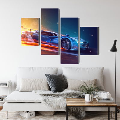 Ljuddämpande tavla - 3d futuristic sports car