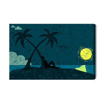 Ljuddämpande tavla - A man on a desert island